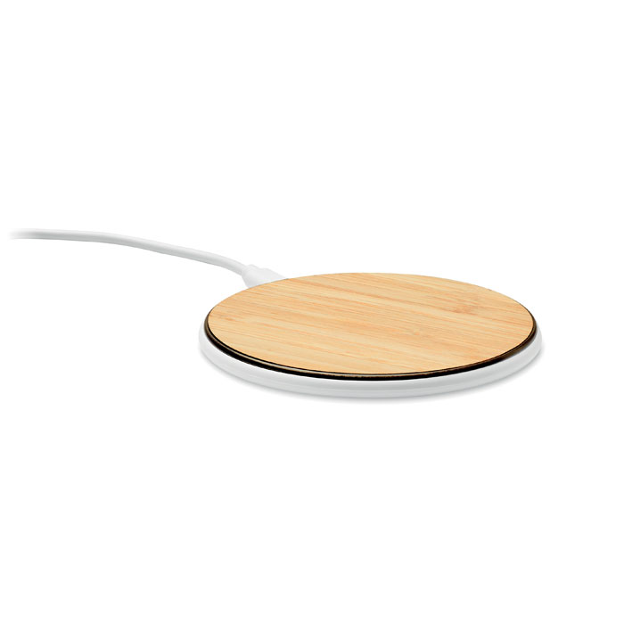 Bamboo wireless charger 15W with your logo