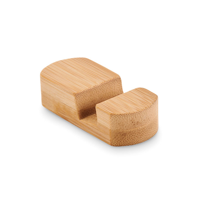 Mini bamboo phone stand with your logo
