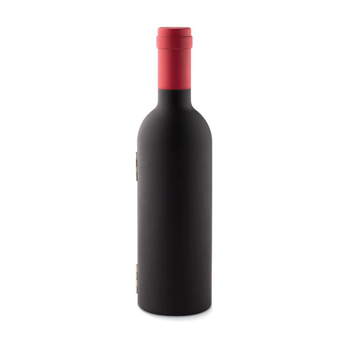 Bottle-shaped wine set with your logo