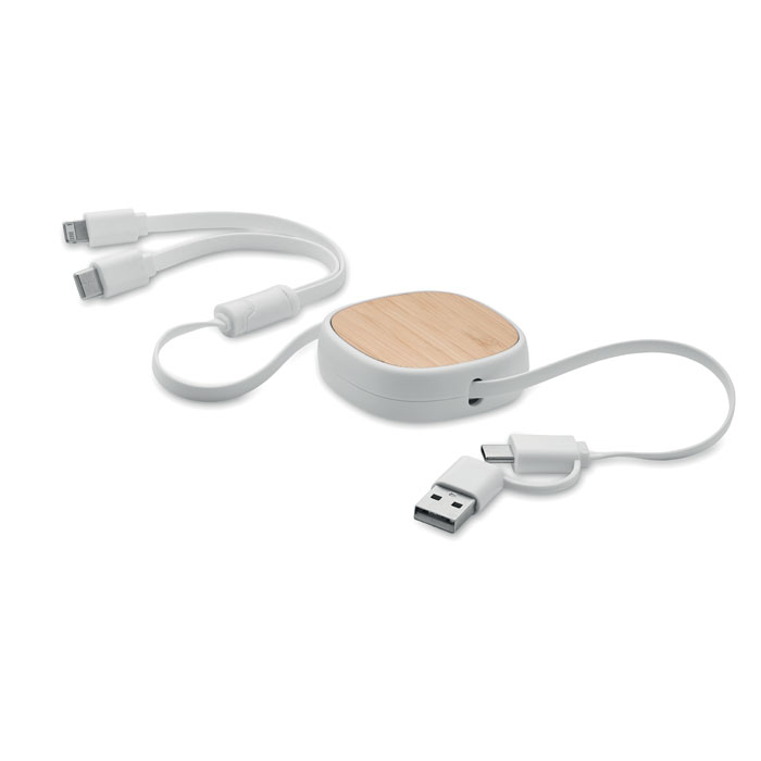 Retractable charging USB cable with your logo