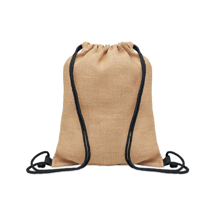 Jute drawstring bag with your logo
