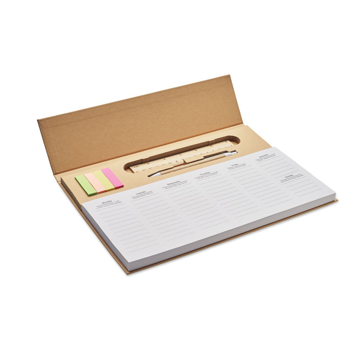 Weekly desktop planner with your logo