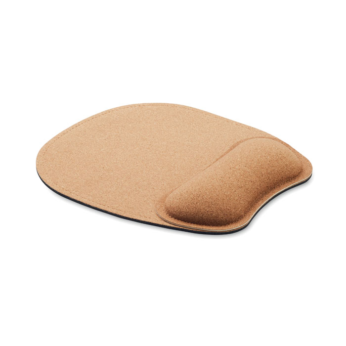 Ergonomic cork mouse mat with your logo