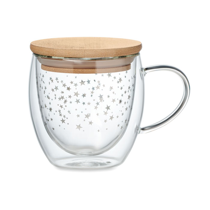 Double wall borosilicate mug with your logo