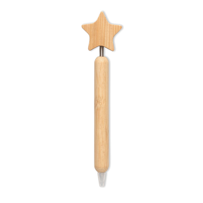 Bamboo star ball pen with your logo