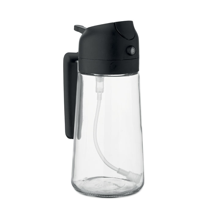 Glass oil dispenser and sprayer with your logo
