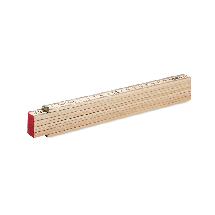 Carpenter ruler in wood 2m with your logo