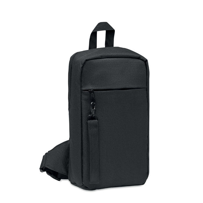 Cross-body chest bag in 600D RPET with your logo