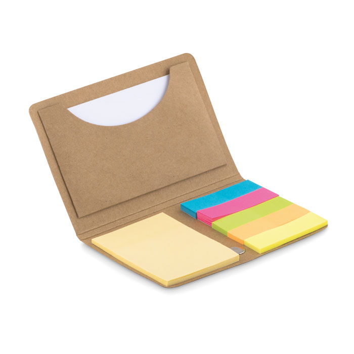 Kraft card holder with memo set with your logo