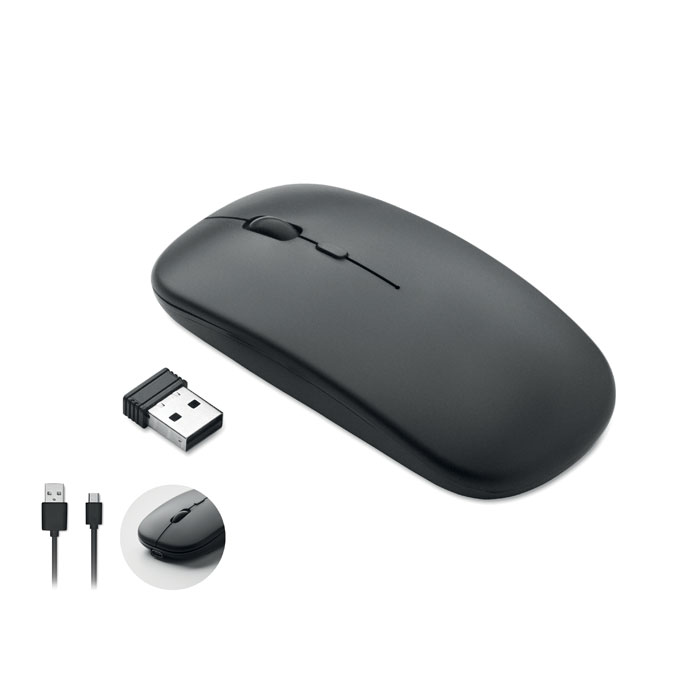 Rechargeable wireless mouse with your logo