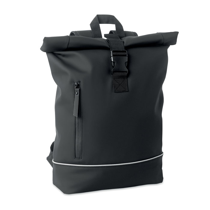 Laptop 15" roll top PU backpack with your logo