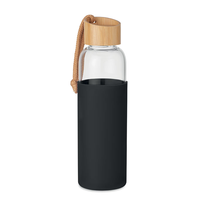 Glass bottle 500 ml in pouch with your logo
