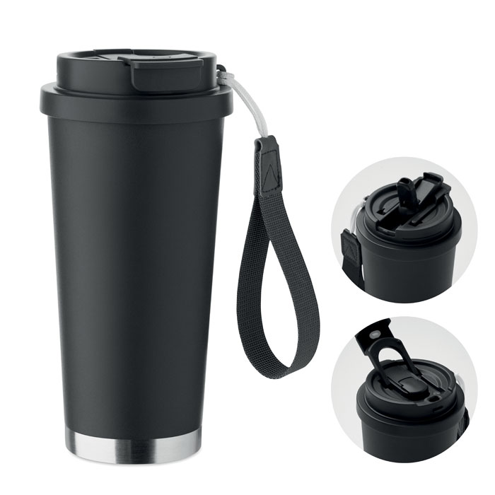 Double wall tumbler 500 ml with strap with your logo