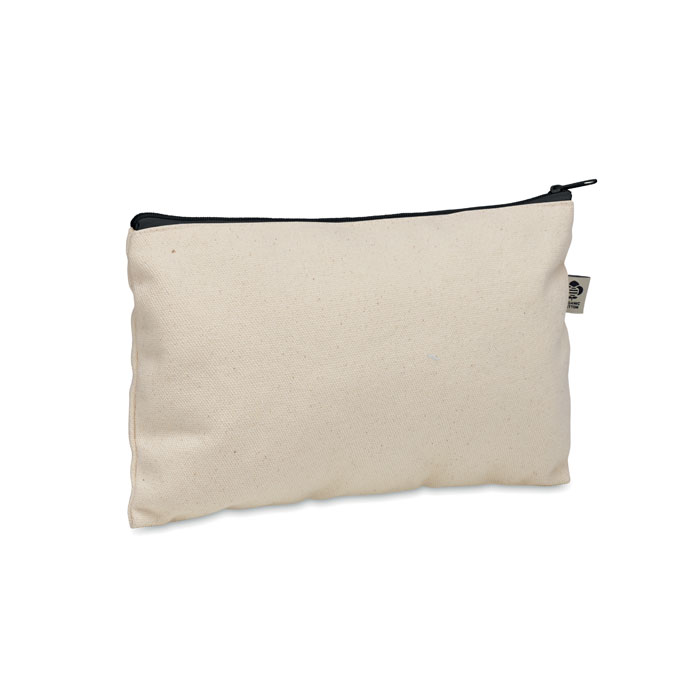 Organic cotton cosmetic bag 340 g/m² with your logo
