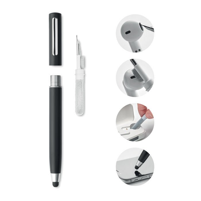 Stylus pen with earbud cleaning kit with your logo
