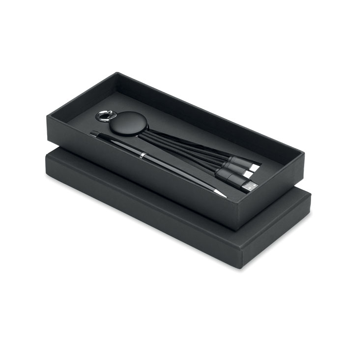 2-piece gift set with pen and cable key ring with your logo