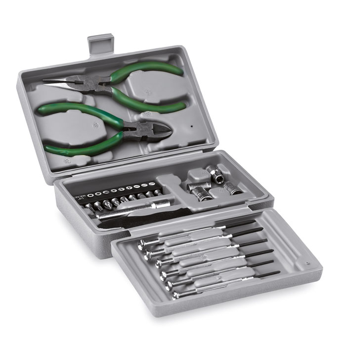 Foldable 25-piece tool set with your logo