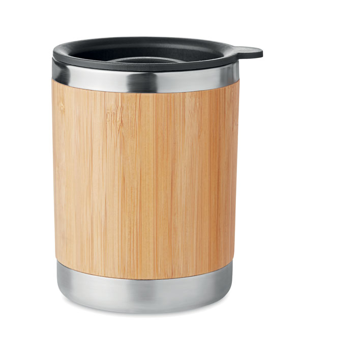 Tumbler in bamboo cover 250ml with your logo