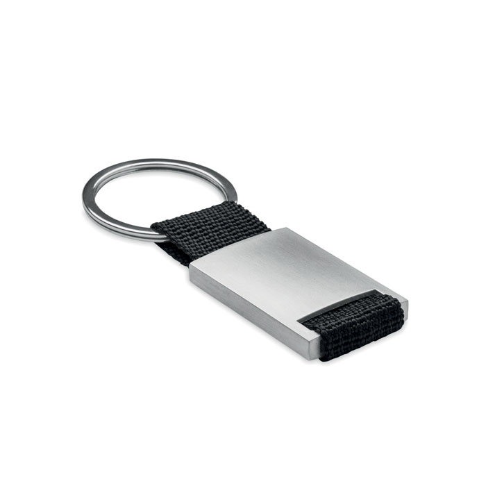 Metal rectangular key ring with your logo