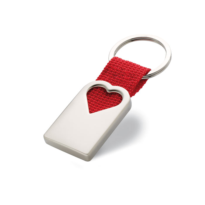 Heart metal key ring with your logo