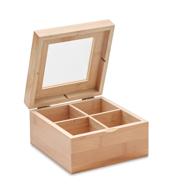 Bamboo tea box with your logo