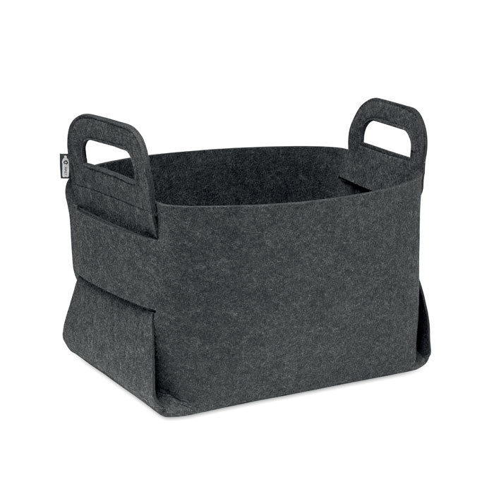 Foldable RPET felt basket with your logo