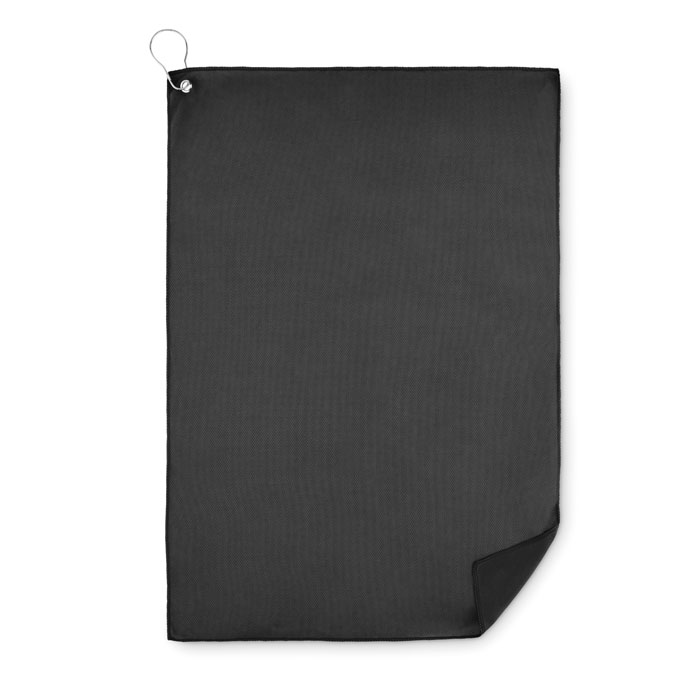 RPET golf towel with hook clip with your logo