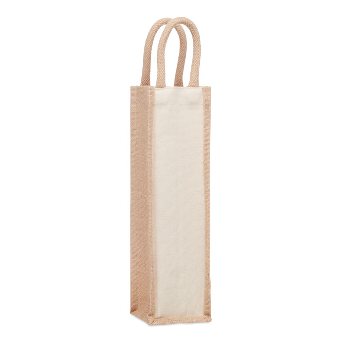 Jute wine bag for one bottle with your logo