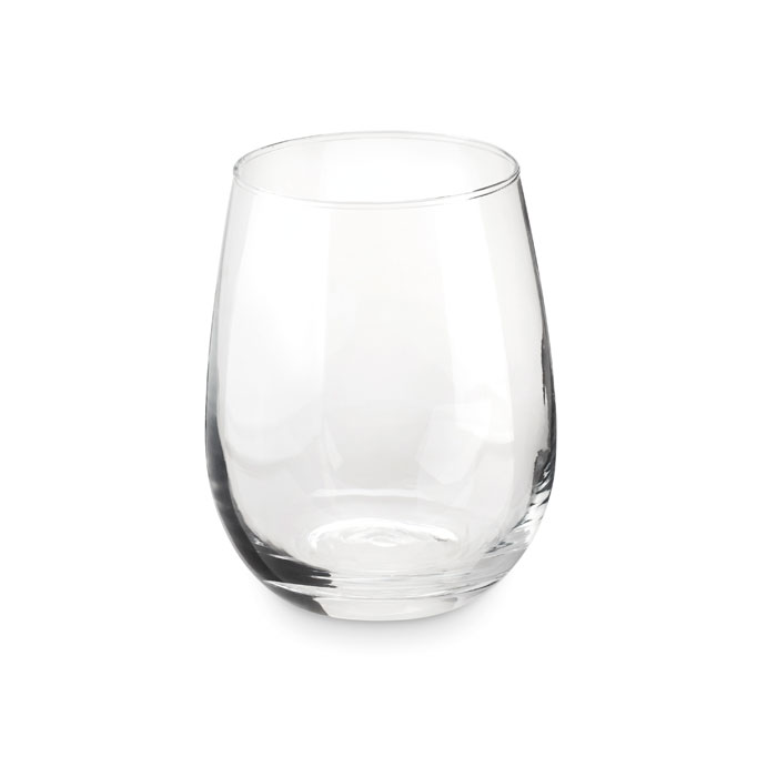 Stemless glass in a box with your logo