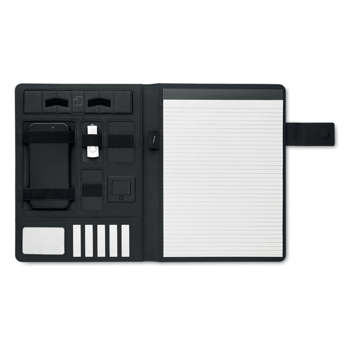 A4 folder with 5000mAh wireless power bank with your logo
