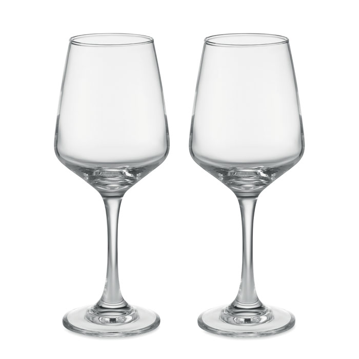 Set of 2 wine glasses with your logo