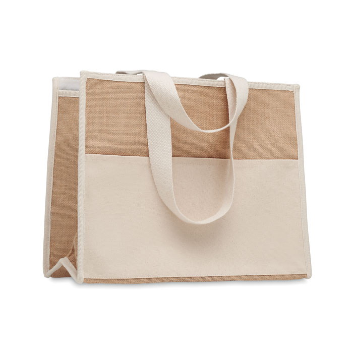 Jute and canvas cooler bag with your logo