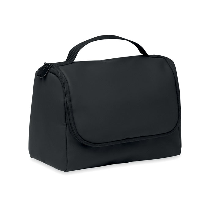 Hanging cosmetic bag in PU with your logo