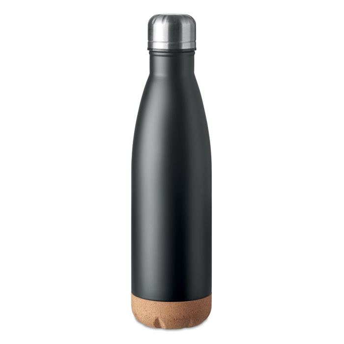 Double wall bottle 500 ml cork base with your logo