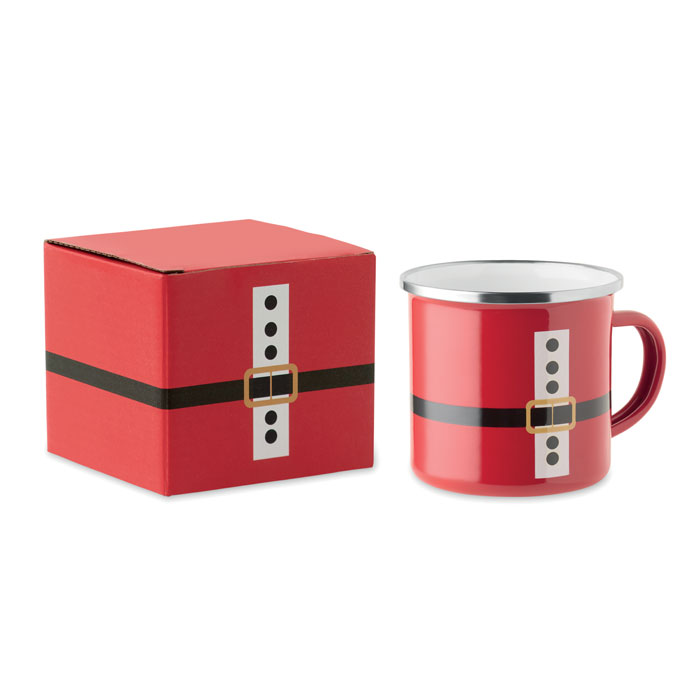 Santa vintage enamel mug 300 ml with your logo