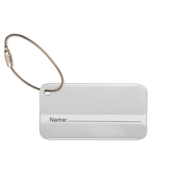 Aluminium luggage tag with your logo
