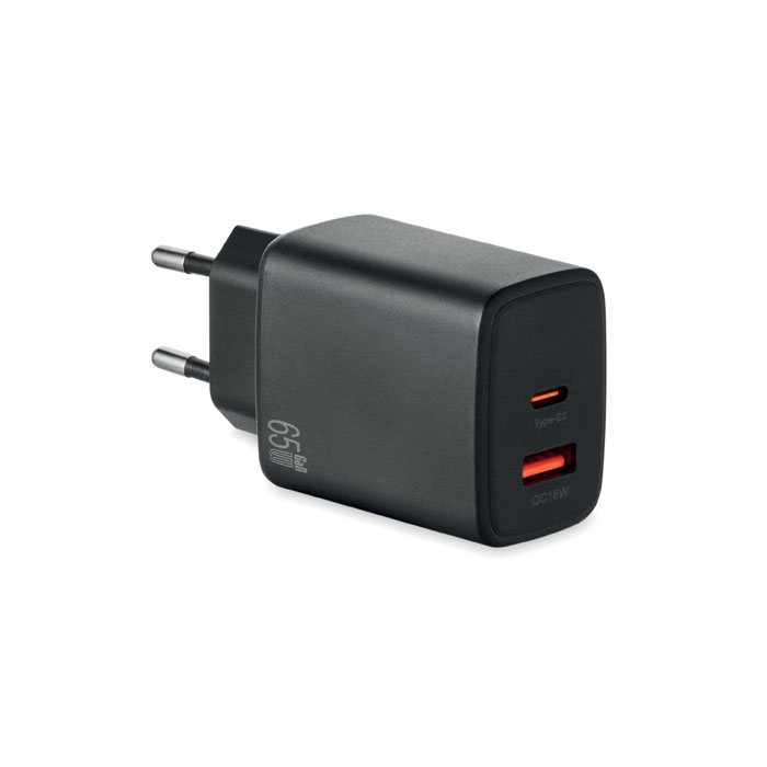 EU 2-pole wall charger 65W with your logo