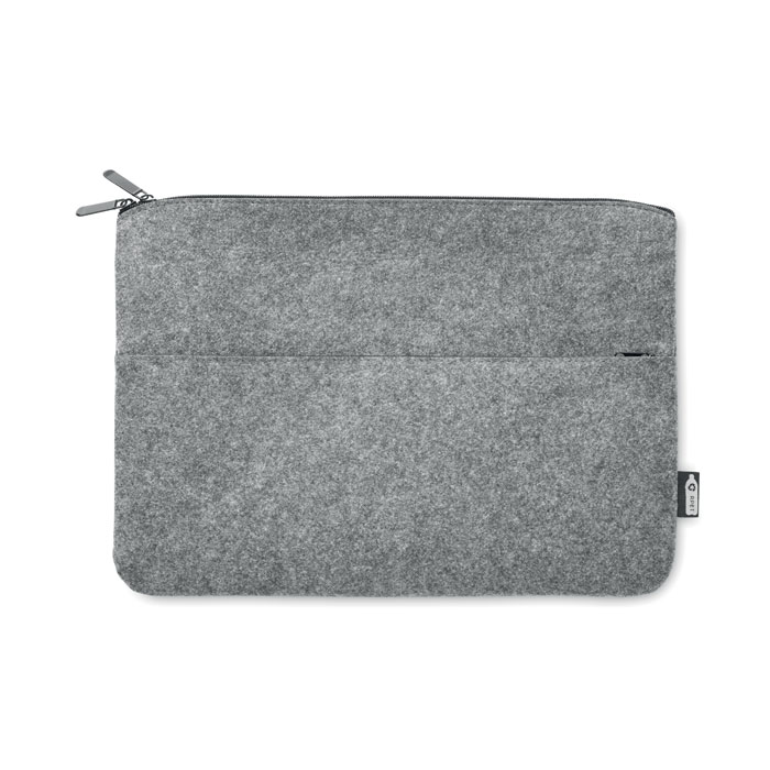 RPET felt zipped laptop bag with your logo