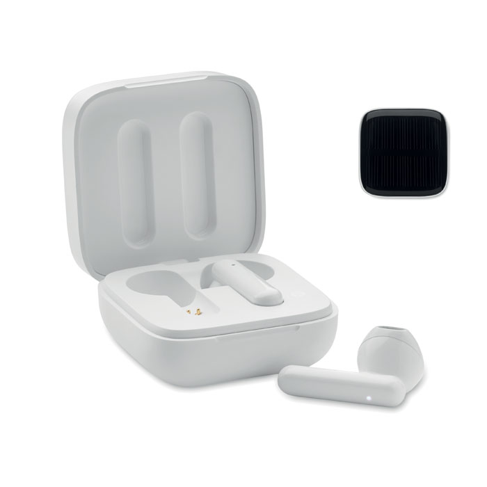 TWS earbuds with solar charger with your logo