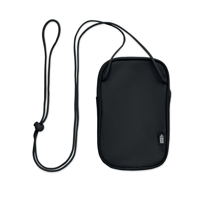 RPET cross body travel pouch with your logo