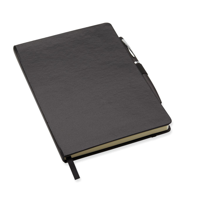 A5 notebook with pen 72 lined with your logo