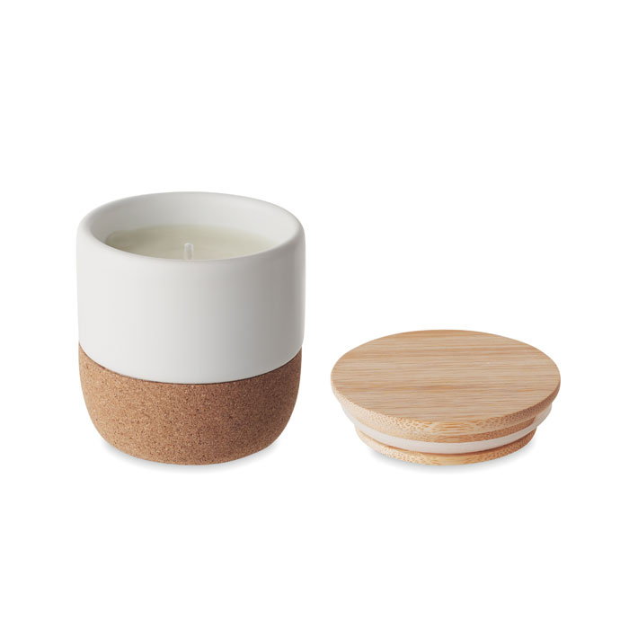 Plant-based wax candle 80 g with your logo
