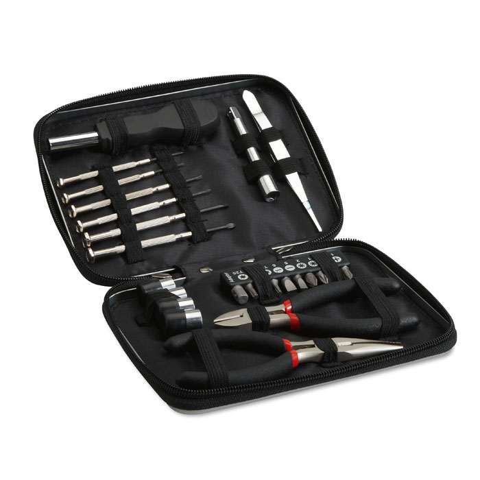 26-piece tool set in aluminium case with your logo