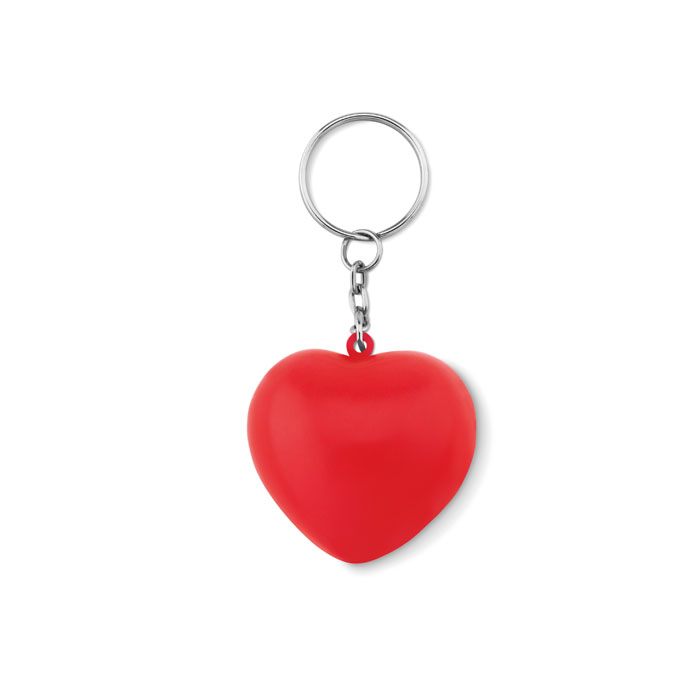 Key ring with PU heart with your logo