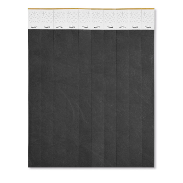Sheet of 10 Tyvek® event wristbands with your logo