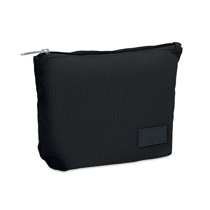 Corduroy cosmetic bag with your logo
