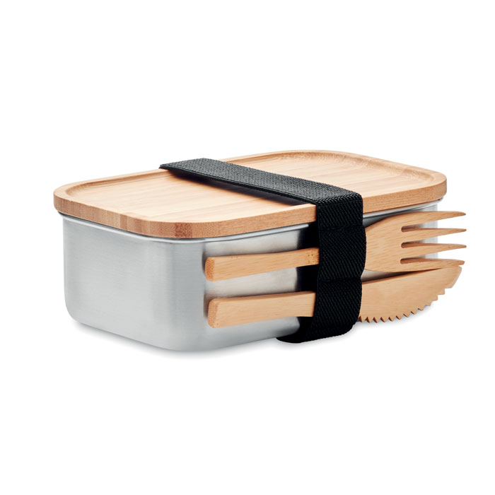 Stainless steel lunch box 600 ml with your logo