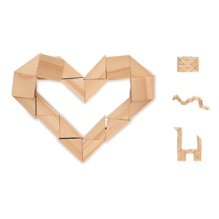 Wooden twist puzzle with your logo