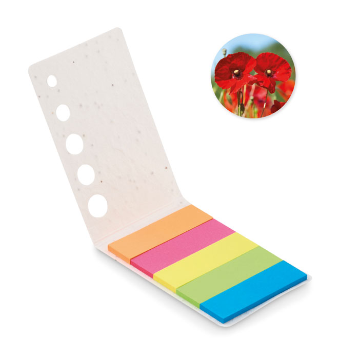 Seed paper page markers pad with your logo