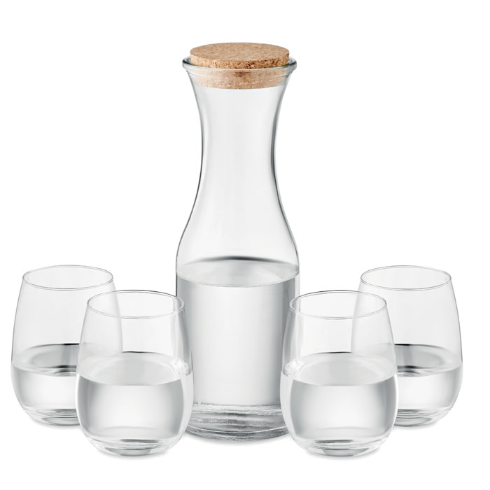 Recycled glass drink set with your logo